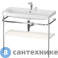 картинка Консоль напольная Duravit Happy D.2 Plus с умывальником 975х490х850 мм, с 1 отв под смесит, 1 ящик, белый глянцевый (HP4838O2222)