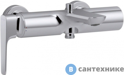 картинка Смеситель Jacob Delafon ALEO+ E72319-CP для ванны/душа (хром) автоматическая кнопка-переключатель