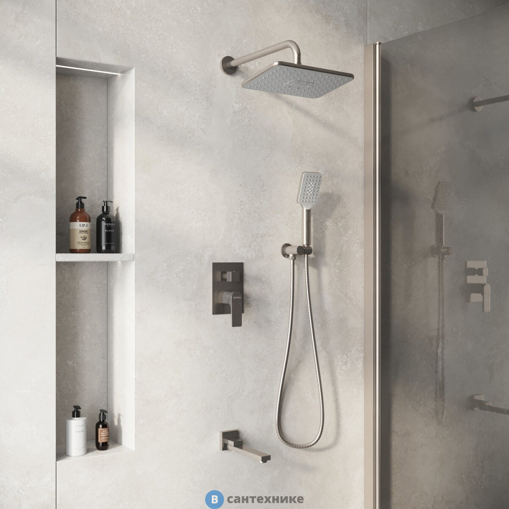 Душевая система Grossman Classic 501.K35.04.120 брашированный никель