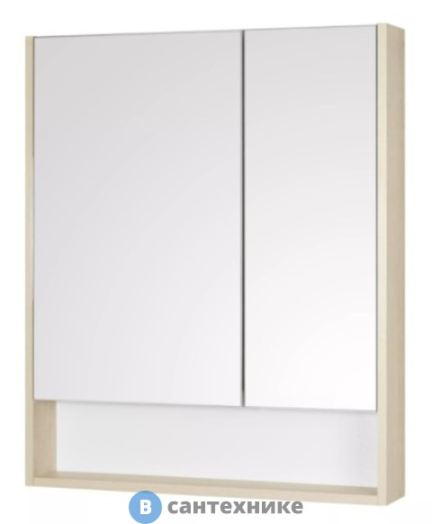 Зеркальный шкаф Акватон Сканди 70 Белый/Дуб Верона (1A252202SDB20)
