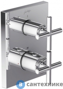 картинка Смеситель Jacob Delafon MODULO E75388-CP для душа, наруж.часть, (хром)