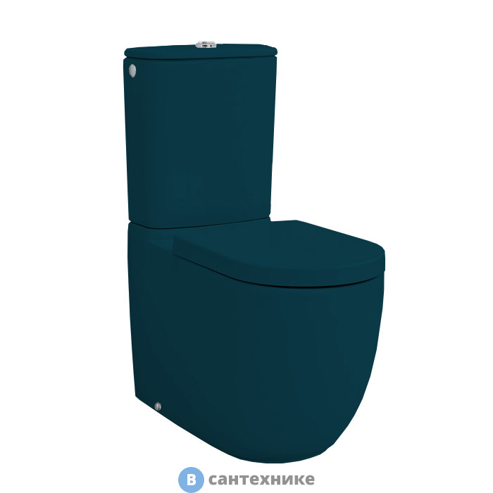 Унитаз без бачка Artceram FILE 2.0 670х370х420 мм., универсальный слив, с крепежом, Green petrolio (FLV003 42 00), без сиденья