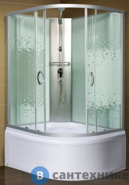 картинка Душевая кабина МОНОМАХ XL Б/К 120/80/44 МЗ L с поддоном (10000012105)