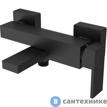 картинка Смеситель Agger Great A2810044 однозахватный для ванны/душа с поворотным изливом без душевого набора, чёрный