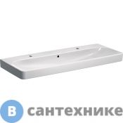 Раковина Geberit 500.253.01.1 Smyle Square 120х48 см, 2 отв. под смеситель, с отв. перелива