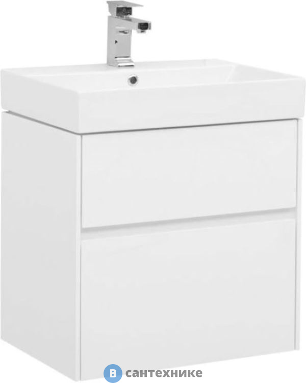 Тумба с раковиной Aquanet Бруклин 60 белый (212596)