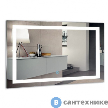 картинка Зеркало AZARIO Ливия 1200*800 - 2 сенсор выкл+двойной подогрев (ФР-00001767)