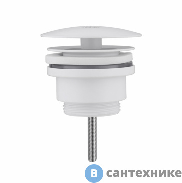 картинка Донный клапан ABBER AF0012W без перелива, фиксированный, белый