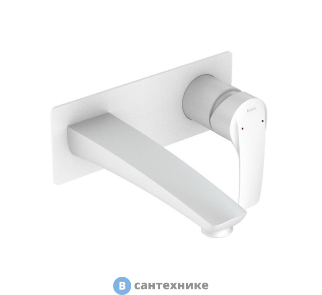 Смеситель IDDIS Ray RAYWT00i65 для умывальника встраиваемый, белый матовый