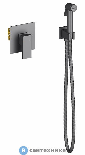 Смеситель Timo Selene 2089/03SM с гигиеническим душем, черный