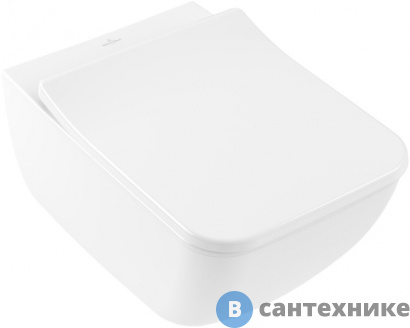 картинка Унитаз подвесной Villeroy & Boch Venticello 4611RSR1 с седеньем, альпийский белый ceramicplus