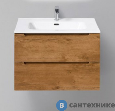 картинка Тумба под раковину BelBagno 71 см ETNA-700-2C-SO-RN-P подвесная с двумя выкатными ящиками, Rovere Nature
