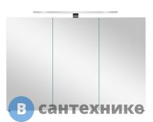 Зеркальный шкаф Orans BC-4023-1000 с подсветкой, цвет: чёрный MFC061 (1000x140x570)