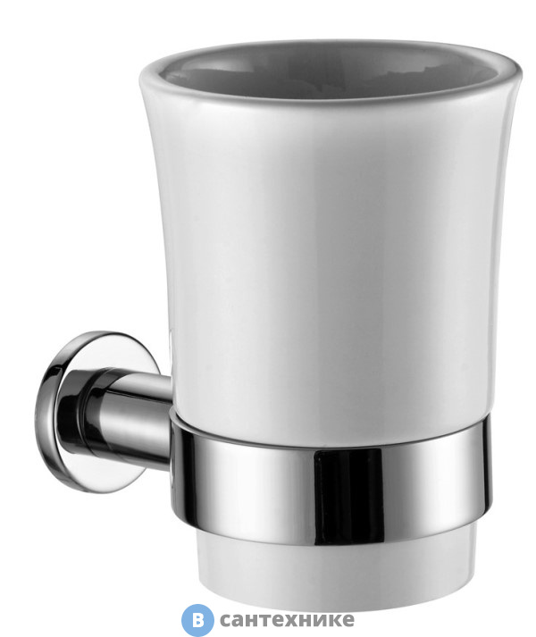 Стакан AZARIO FORNY керамический, хром (AZ-88306)