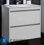 Тумба под раковину SMILE Фреш 60, цв. белый/белый (9003)