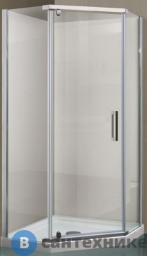 картинка Душевой уголок Vincea Stresa VSP-1S100CL, 1000*1000, хром, стекло прозрачное, без поддона