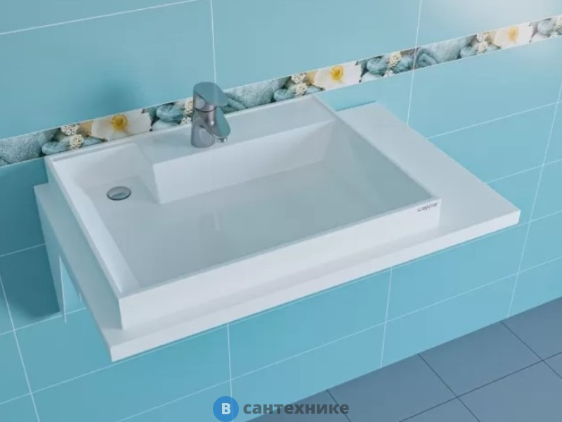 Умывальник над стиральной машиной СанТа Юпитер 800*500 левый, ш/гл без кронштейнов (900120)