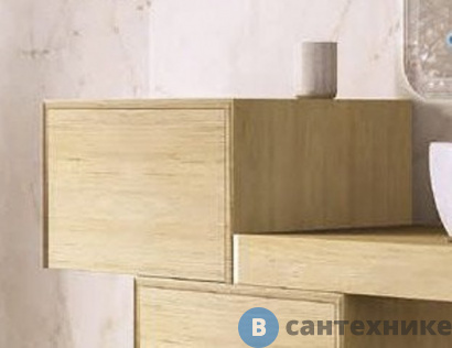 картинка Шкафчик Cezares TAVOLONE 41585 подвесной с выдвижным ящиком Rovere tabacco, 50x43x30