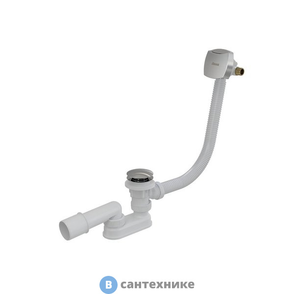 Сточный комплект Ravak Click Clack X01440 с заполнением переливом (квадратный), хром