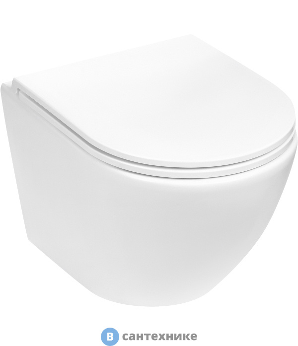 Унитаз с инсталляцией WELTWASSER и кнопкой смыва (AMBERG 350 + MERZBACH 043 MT-WT + AMBERG RD-CR)