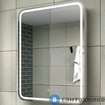 картинка Зеркало-шкаф Континент Elliott LED 600х800 правый с розеткой (МВК018)