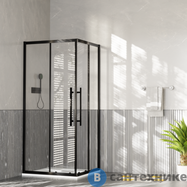 картинка Душевое ограждение ESBANO ESF-80D1+120D2-B черный