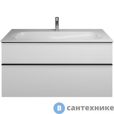 картинка Тумба Burgbad Fiumo с раковиной с 1 отв под смес. 1220х490х610 мм, верхний ящик в цвете FOT2, нижний ящик и база цвет F3956, ручка G0200 (SFXN122F3956FOT2G0200C0001*1)