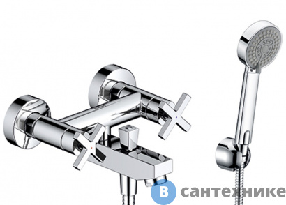 картинка Смеситель WasserKRAFT Weser 7801 для ванны с коротким изливом латунь, хромоникелевое покрытие