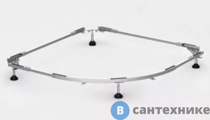 картинка Металлическая рама Bette с ножками для полукруглых поддонов 90х90 см с артикулами 5440/5430/5429 (B52-3051)