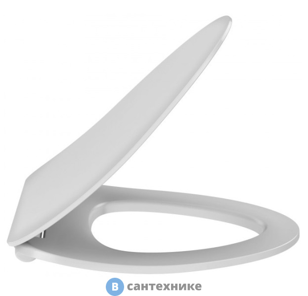 Сиденье Jacob Delafon E20069-00 для унитаза NOUVELLE VAGUE дюропласт, микролифт, быстросъемное, тонкое (белый)