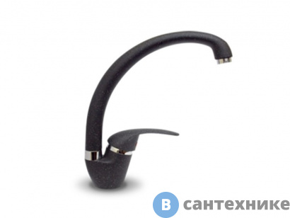 картинка Смеситель GranFest 3323 Эко-М  для кухни боковой D-40mm (черный)