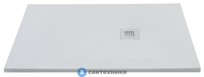 Душевой поддон Aquanet Pleasure 006B 1600х900х30мм, крышка из нерж, без сифона, чёрный камень (258895)