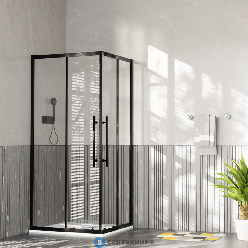 Душевое ограждение ESBANO ESF-90D1+120D2-C хром