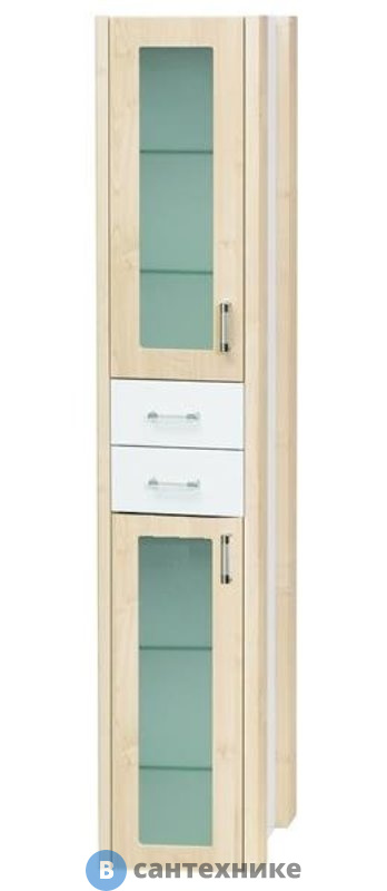 Шкаф высокий Dreja Ла Футура с 2-мя ящ., береза (94457)