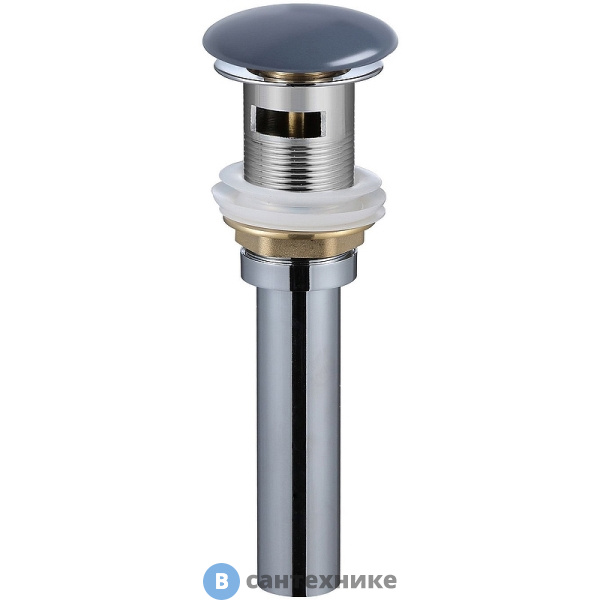 Донный клапан WELTWASSER WW PP MT-GR для раковины, серый матовый