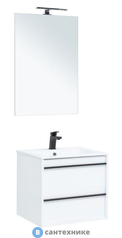 Комплект мебели Aquanet Lino 60 белый матовый (271951)