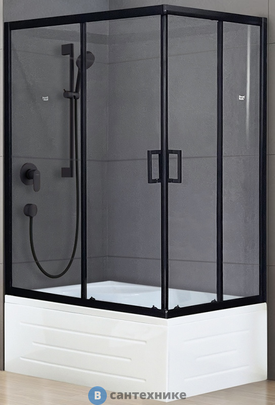 Душевой уголок Royal Bath RB 8100BP-T-BL  L 1000x800x2000 (прозрачная) (RB8100BP-T-BL-L)