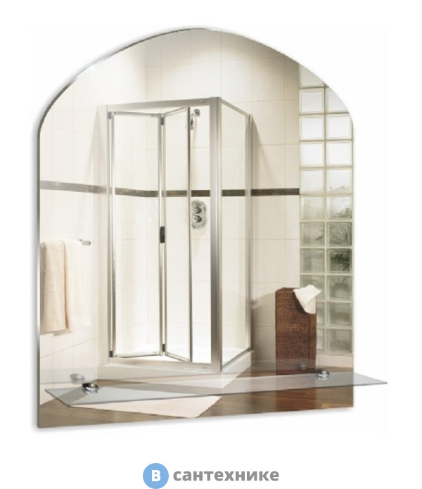 Зеркало Loranto Арка 500х580 мм с полкой (00000000237)