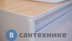 Столешница Velvex Klaufs 80 без отверстий, МДФ-HPL, белая/шатане (StKLA.80.MH-216.617)