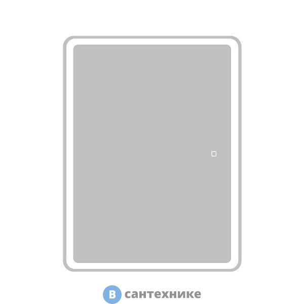 Зеркальный шкаф BelBagno SPC-MAR-600/800-1A-LED-TCH с одной расп. дверцей, с двумя стекл. полками, со встр. подсветкой и сенс. вык-лем, 600x800x150