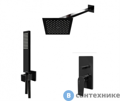 картинка Душевая система WasserKRAFT A66209 для душа с верхней душевой насадкой и лейкой