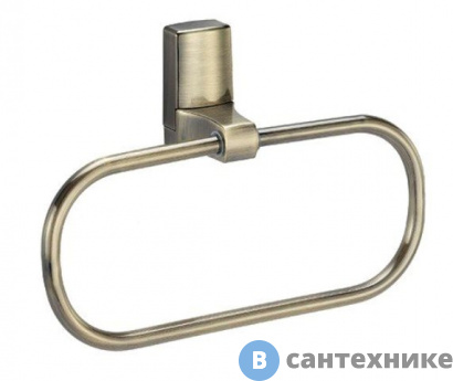 картинка Держатель полотенец WasserKRAFT Exter K-5260 кольцо металл,  покрытие "светлая бронза"