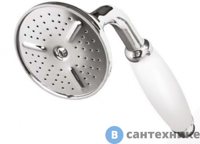 картинка Ручной душ Cezares CZR-U-D1FC-01-Bi ручка белая, хром