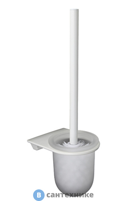 Щетка для унитаза WasserKRAFT Kammel K-8327 White подвесная металл, матовое стекло, белая порошковая краска