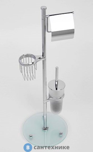 Стойка WasserKRAFT K-1256 комбинированная напольная, закаленное матовое стекло