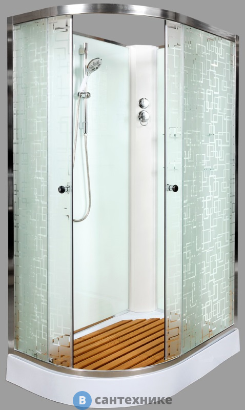 Душевая кабина Deto ЕМ1512 R N (без крыши) (1200*800*2200)