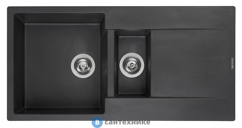 Кухонная мойка Reginox Amsterdam 15 Black Silvery 3,5" (R30967)