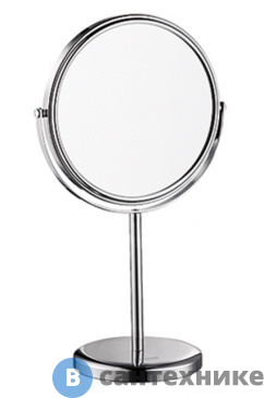 картинка Зеркало WasserKRAFT K-1003  двухстороннее, стандартное и с 3-х кратным увеличением, латунь, хромоникелевое покрытие