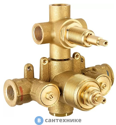 Встраиваемая часть CISAL ZA01820104 термостатического смесителя с переключателем на 3 положения