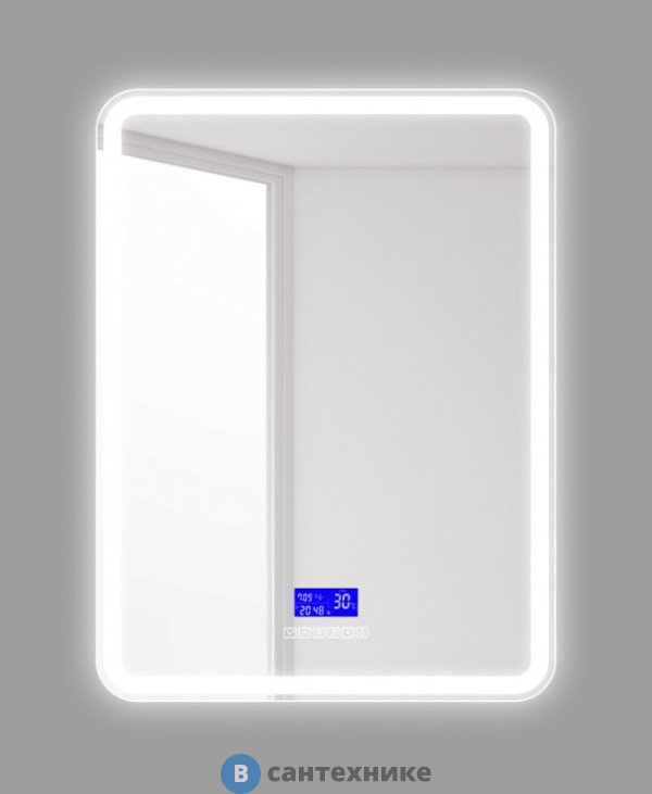 Зеркало BelBagno SPC-MAR-600-800-LED-TCH-RAD с встроенным светильником, сенсорным выключателем